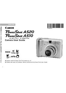 Canon PowerShot A510 manual. Camera Instructions.